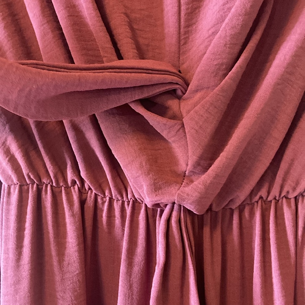 Like New Large She & Sky Terracotta Jumpsuit with Tie Front and Slit Back (ABBA) - Picture 7 of 16